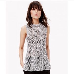 Theory Meenaly Linen Cotton Tunic Sweater